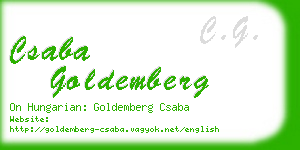 csaba goldemberg business card